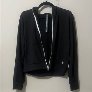 Vuori Halo Black Zip-Up Hoodie